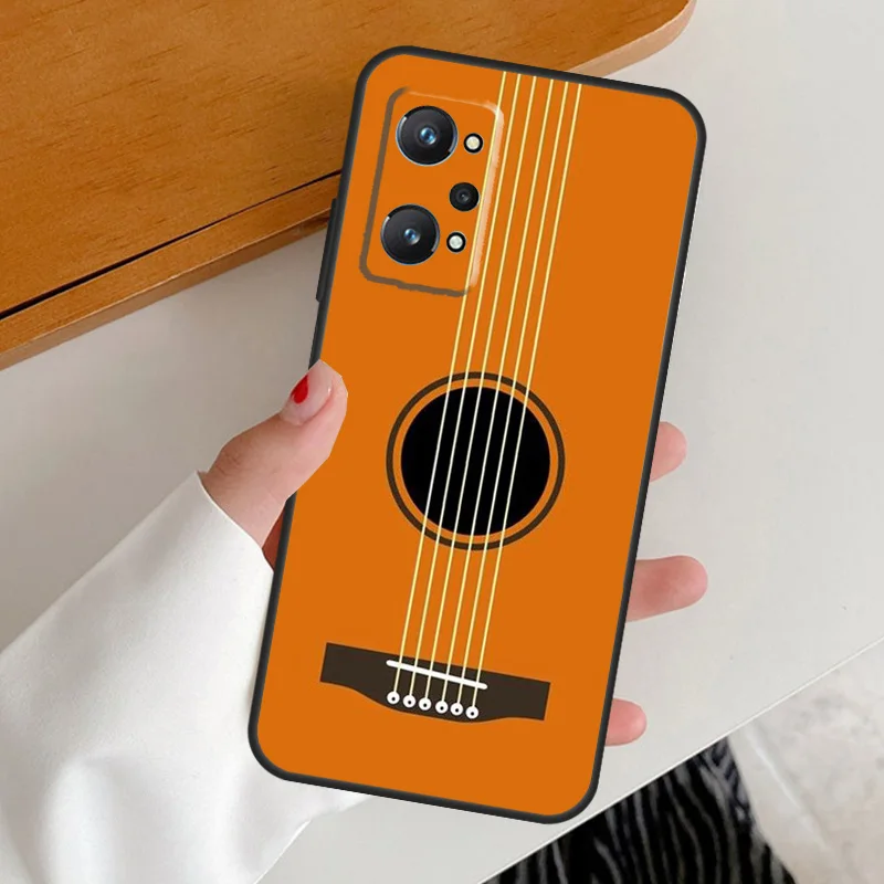 Guitar Violin Fiddle Music For Realme C55 C53 C51 C35 C67 C25S C21Y C30 C31 C33 9 10 11 12 Pro Plus GT Neo 6 GT5 Case