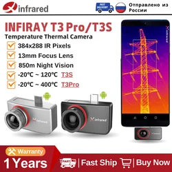 InfiRay T3S T3PRO Infrared Thermal Camera Mobile Phone PCB Circuit Floor Heat Detection Night Vision Thermal Imager for Android