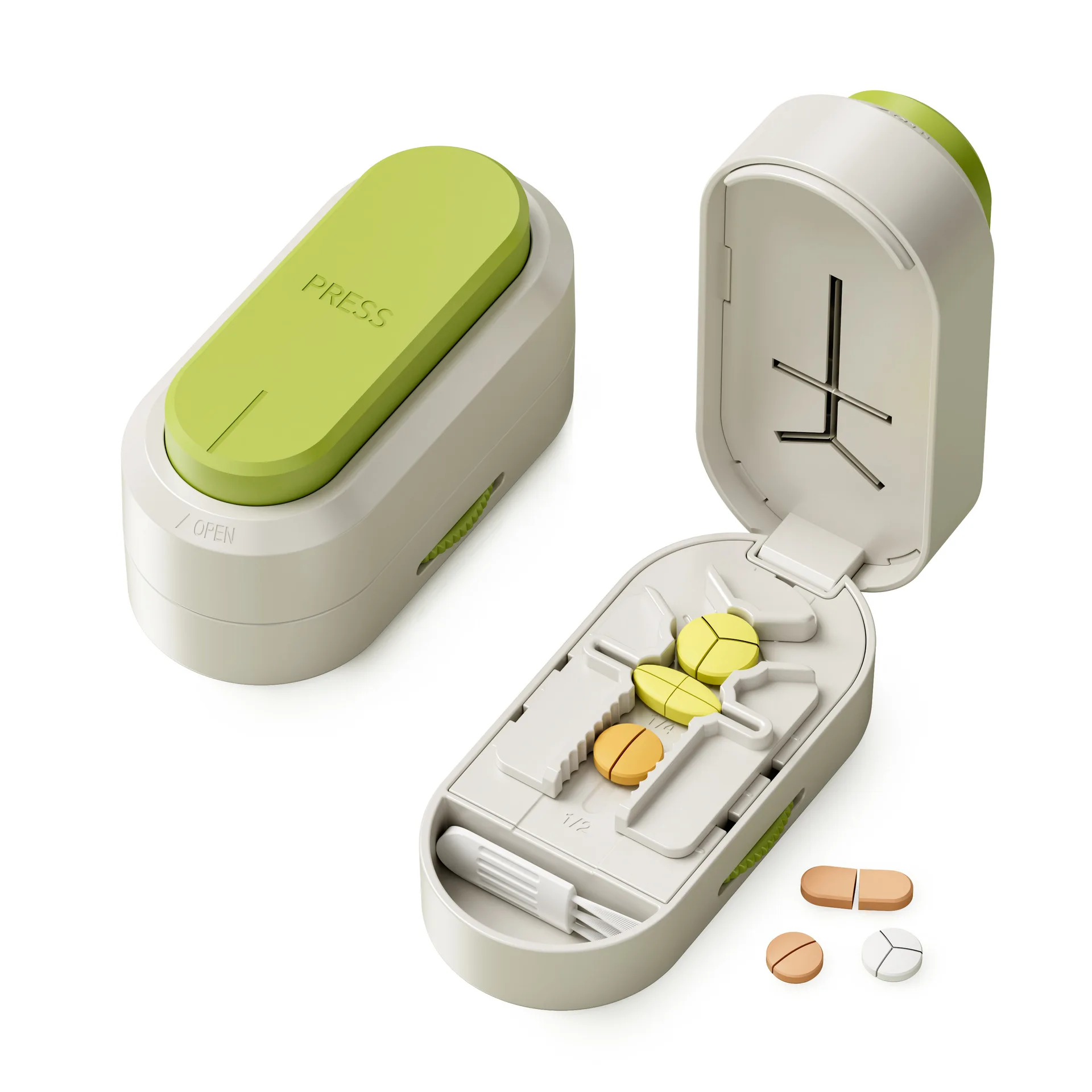 Anti-cutting Hand Press Multi-equal Cutting Device One-quarter and Three-thirds Cutting Medicine One-second ablets