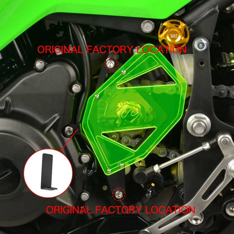 

Передняя звездочка мотоцикла, защита цепи, левая сторона двигателя для Kawasaki Ninja 400 EX400 ABS 2018 2019 2020 2021 2022 2023 2024