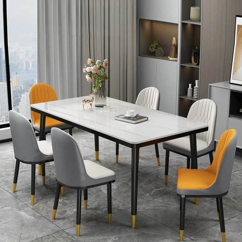 Muebles Restaurant Computer Side Dining Table 6 People Kitcjen Dining TableDinner Console Mobile Top Para El Hogar Furniture