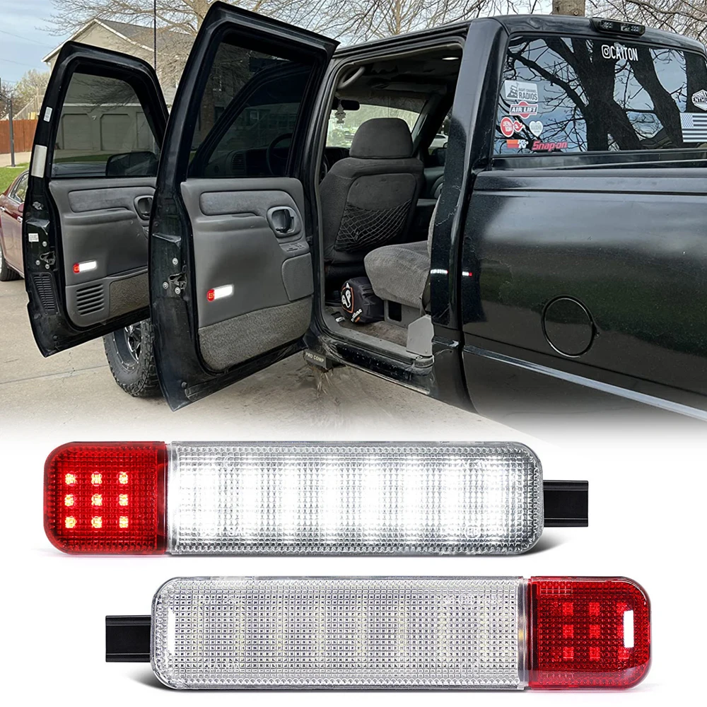 White Red LED Side Door Panel Courtesy Light Interior Warning Lamp For Hummer H2 GMC Yukon XL 1500 2500 Chevrolet Suburban Tahoe