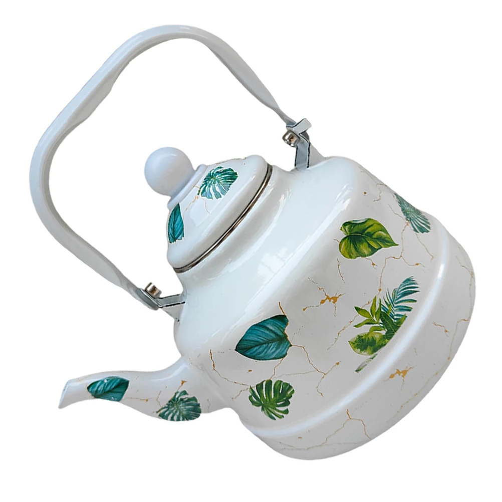 

Retro Enamel Teapot High Quality Stovetop Kettle for Gas Hob Travel Lightweight Anti Scald Handle Boiling Water Pot Tea Coffee