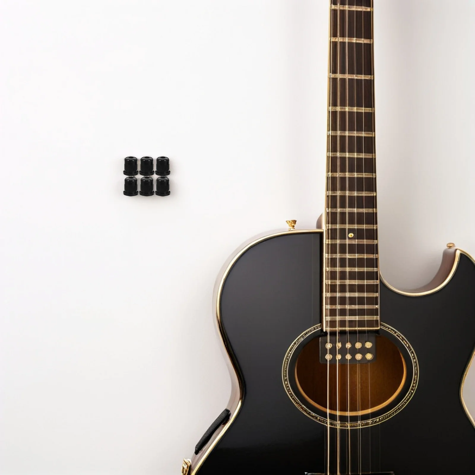 

6Pcs Guitar String Ferrules High Strength Metal Durable Mounting Ferrules for Electric Bass Guitar Accessories