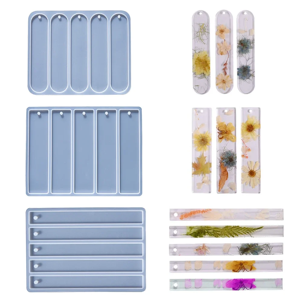 

Bookmark Silicone Mold Rectangle Epoxy Resin Casting Mould for DIY Crystal Epoxy Resin Book Decoration Crafts Accessories Molds
