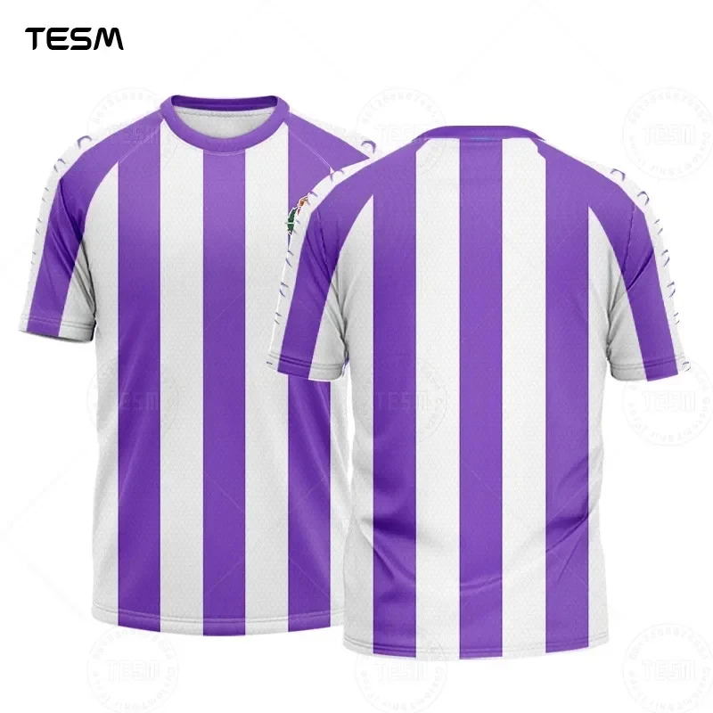 2024New Vintage Striped T-shirt Children Adult Sports Short Sleeve Breathable high quality Kids Print Jersey Summer Training Top