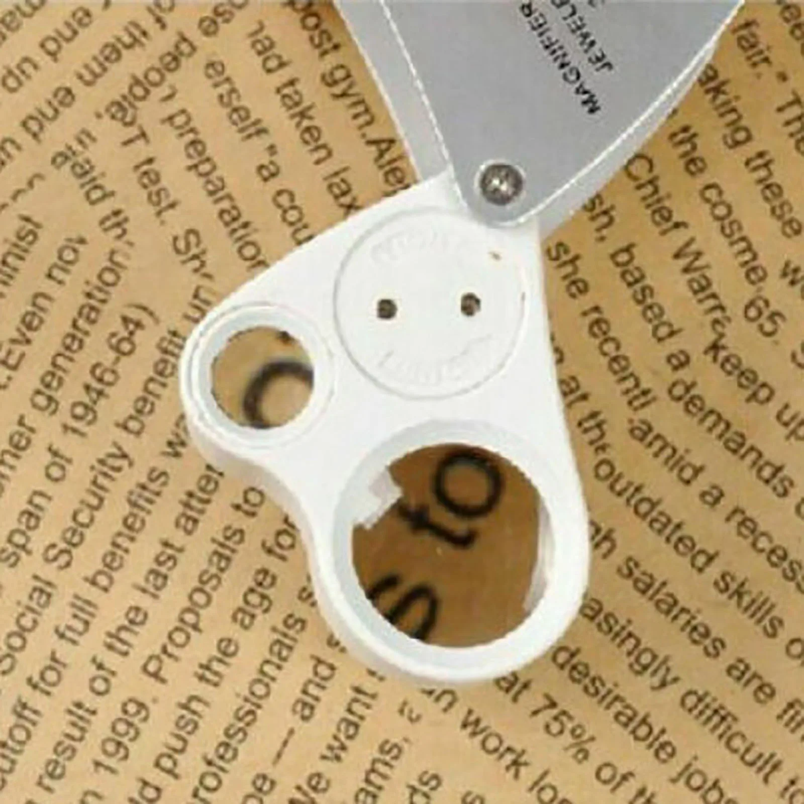 2 uds lupa de joyero portátil 30x 60x con luces lupa de aumento lentes duales lectura lupa de geología antigua