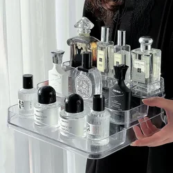 Prateleira de perfume de mesa de 3 camadas, organizador de cosméticos acrílico, rack de armazenamento de perfume, expositor de bonecas, organizador de temperos de cozinha