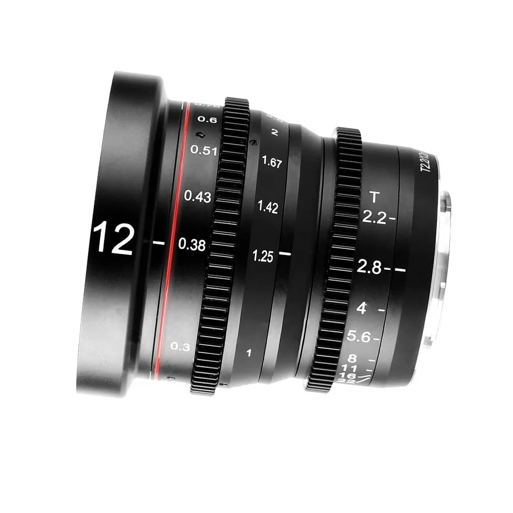 Meike 12 مللي متر T2.2 عدسة سينما ثابتة بزاوية واسعة لباناسونيك لوميكس M4/3 مايكرو أربعة ثريدز MFT جبل كاميرات BMPCC 4K Zcam E2 #5