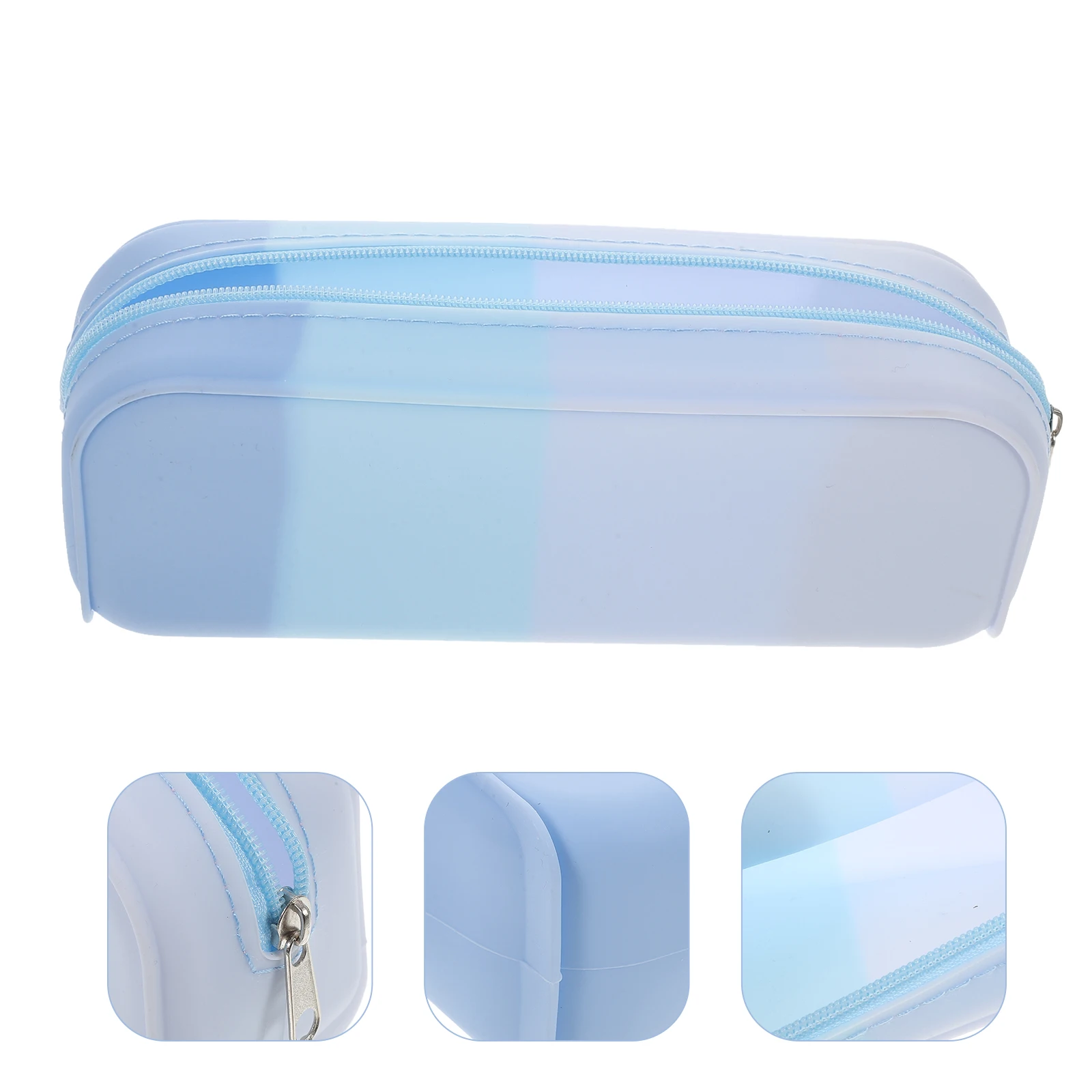 

Candy Color Pen Bag Pencil Case Cute Pouch Aesthetic Pretty Sky-blue Silica Gel Cases Student