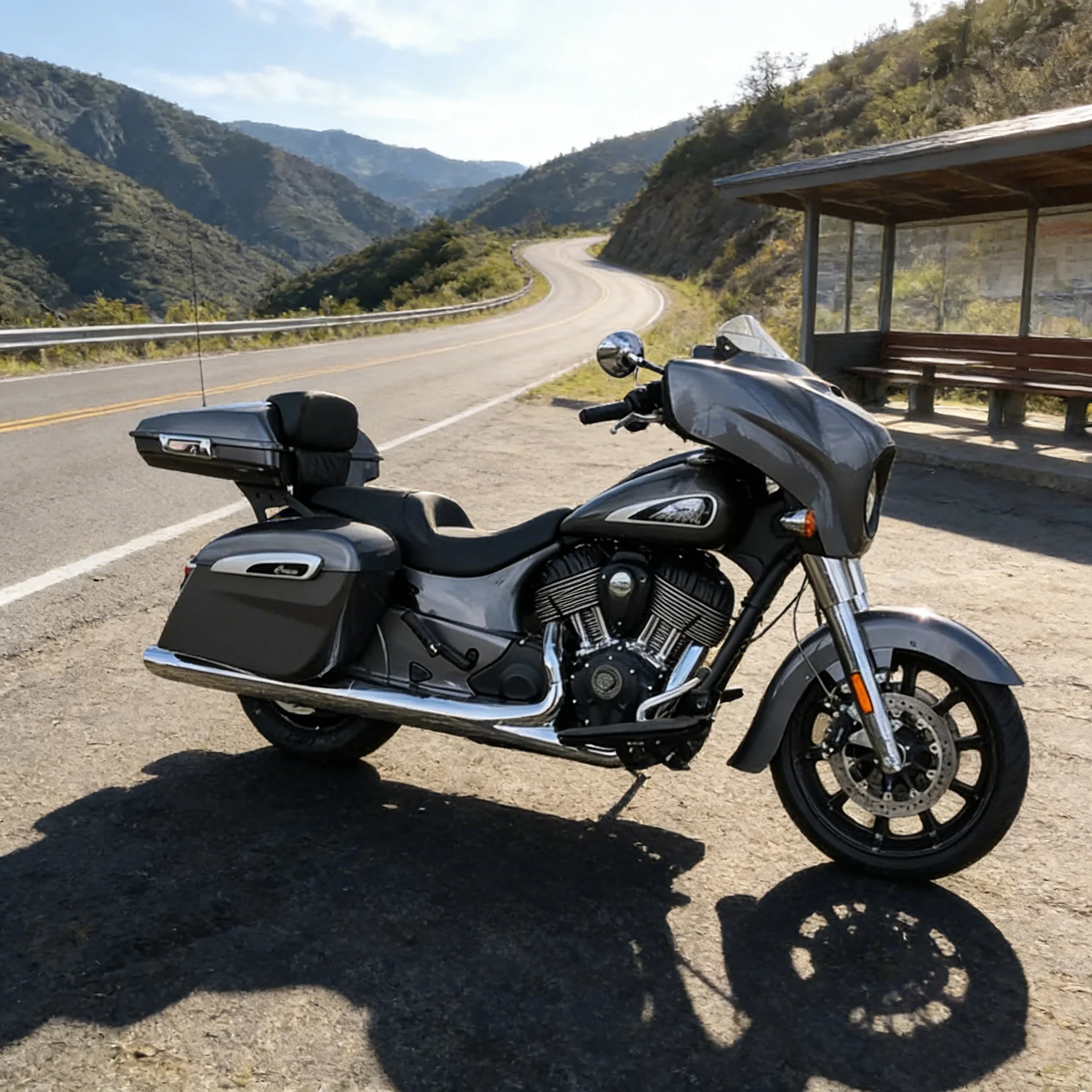 Chopped Top Case Box Tour Pack Pak Motorcycle Suitcases Trunk & Luggage Rack For Indian Chieftain Roadmaster Challenger 14-25