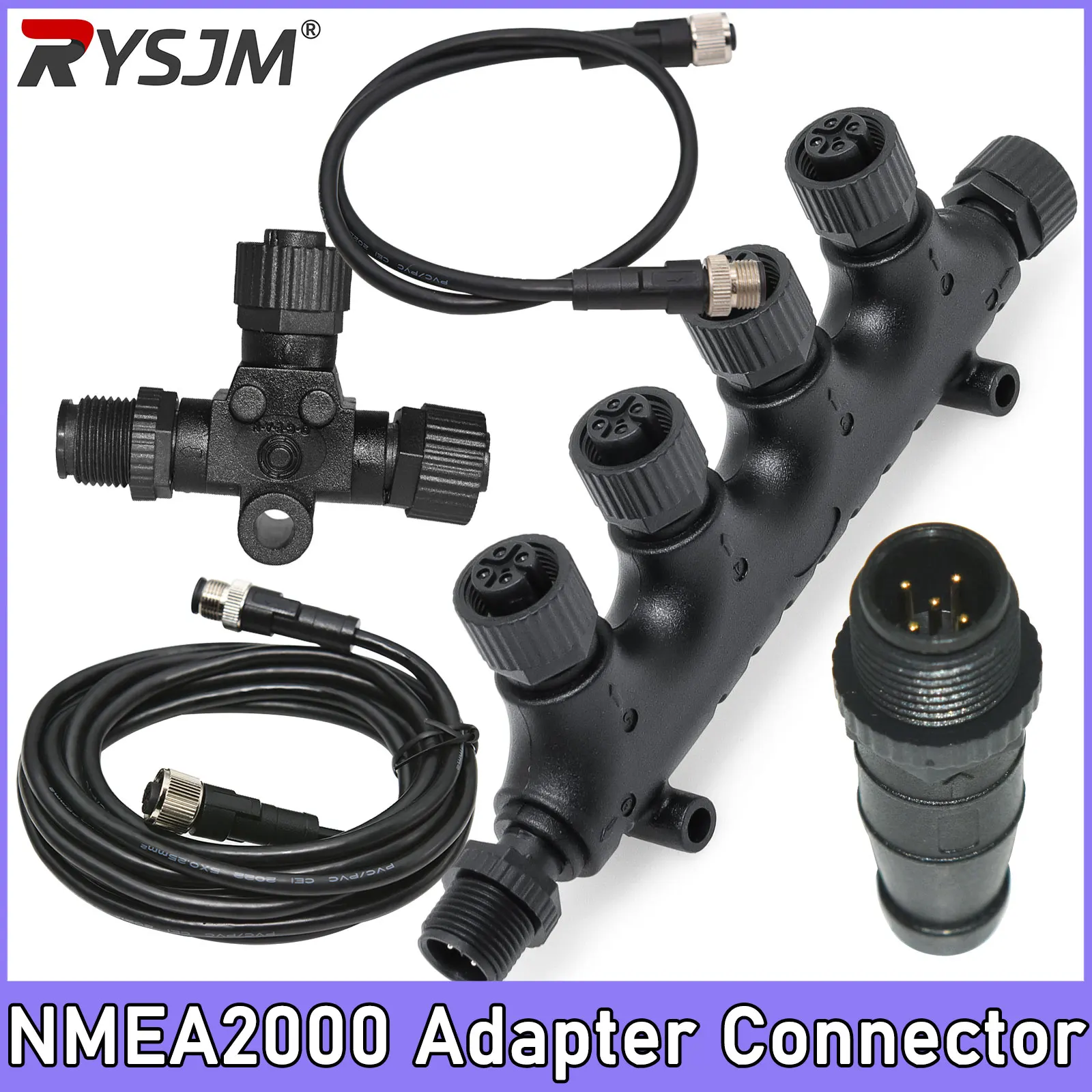 Conector Adaptador de Resistencia Terminal NMEA2000, Conectores de Cables NMEA 2000, Convertidor Multifunción, Cables de 0.5m~4m de Longitud