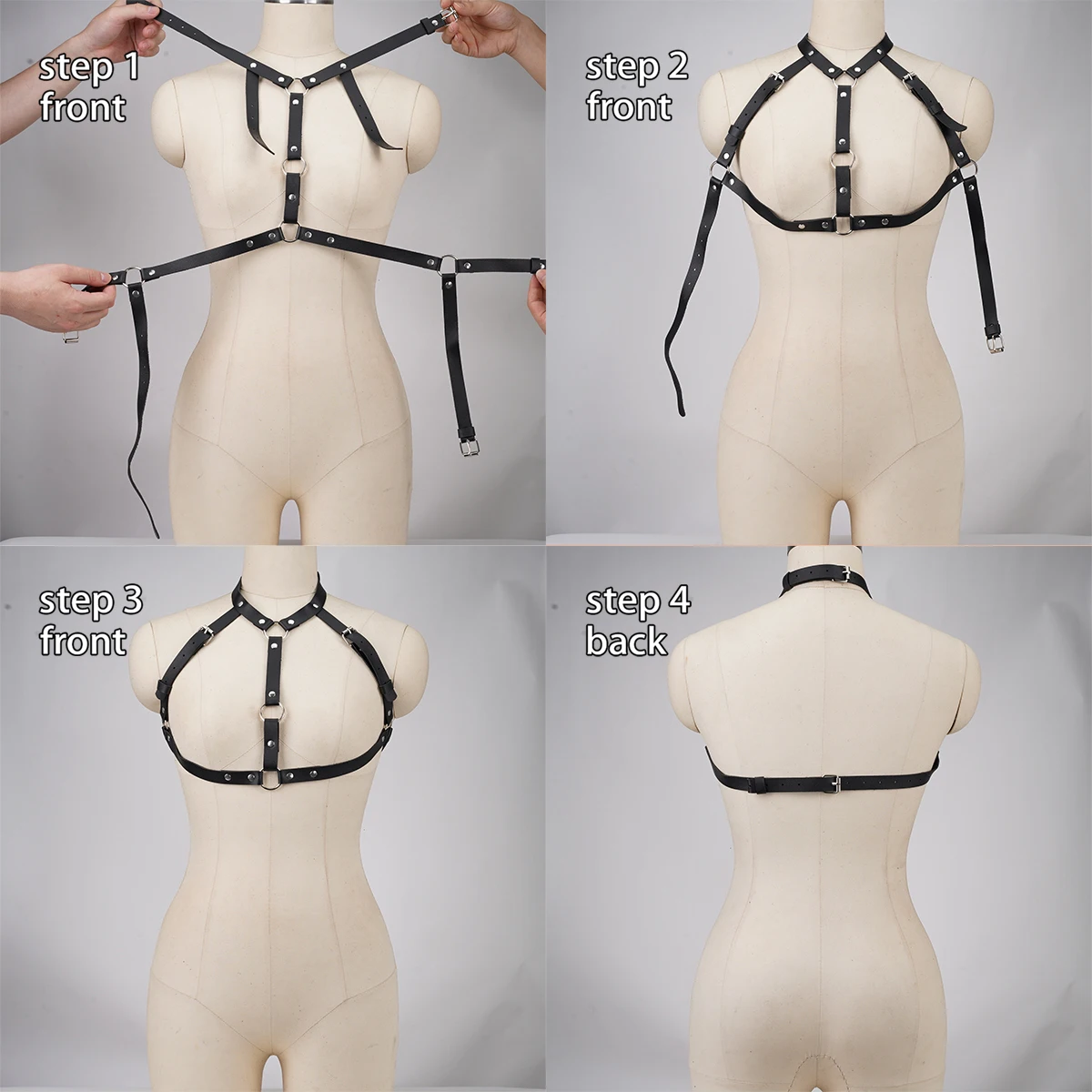 الجلود قفص الصدرية تسخير مثير الصدرية تسخير للنساء مشد حزام هدية له صديقها ، الجلود مربط صدر للنساء