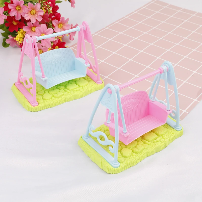 Ensemble de balançoire pour maison de poupée 1:12, Mini balançoire réaliste, accessoires de meubles de maison, cadeau de jeu pour enfants
