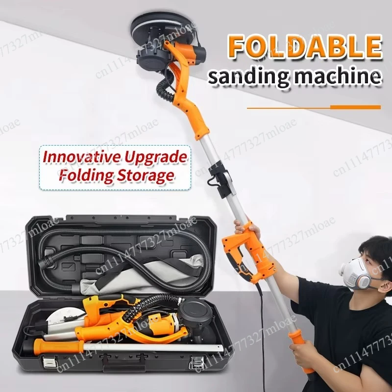 Electric new long pole wall sander with aluminum disc set, professional grade for effective surface treatment