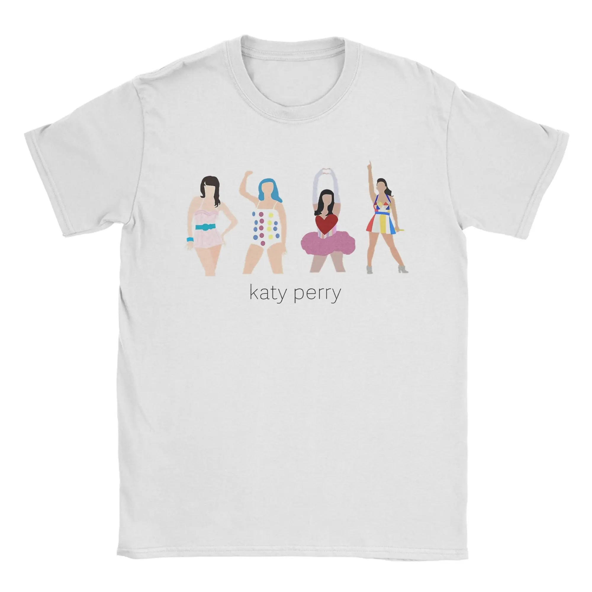 

Футболка с героями мультфильмов Katys Perrys, мужская удивительная хлопковая футболка с круглым вырезом, футболка с короткими рукавами, топы 4XL 5XL