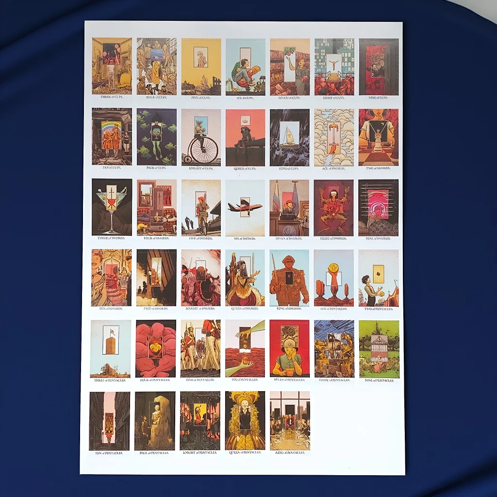 

The Unveiled Tarot Stickers - 78 Pcs in Two A4 Sheet, Each 4x6cm Vinyl Adhesive Decals for Laptops, Journals, Magic