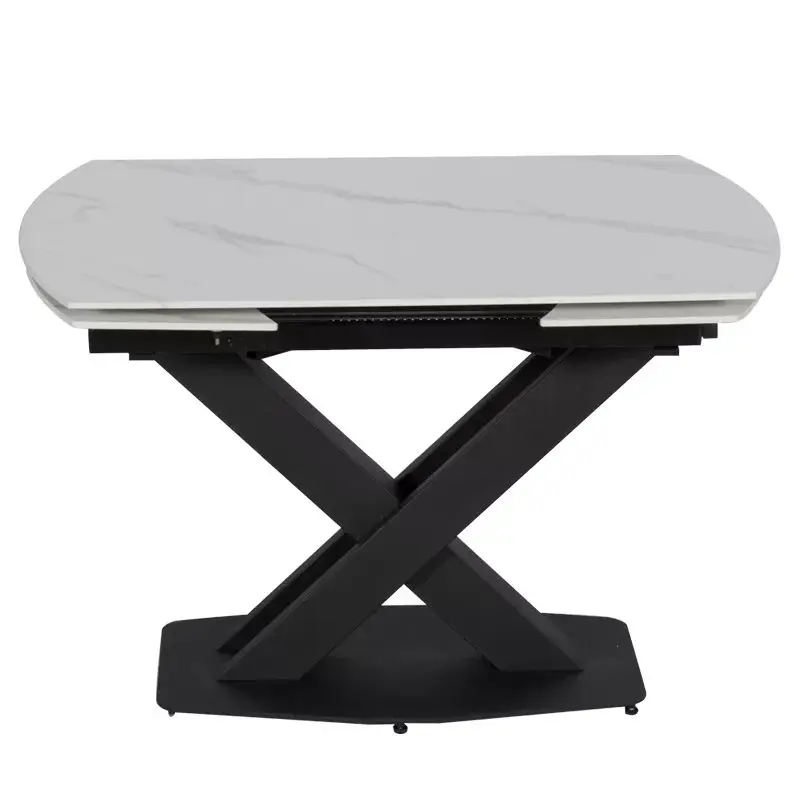Luxury 180cm Rectangle Oval Marble Extendable Dinning Table Dinning Table Modern Luxury Extendable Dining Table Ceramic