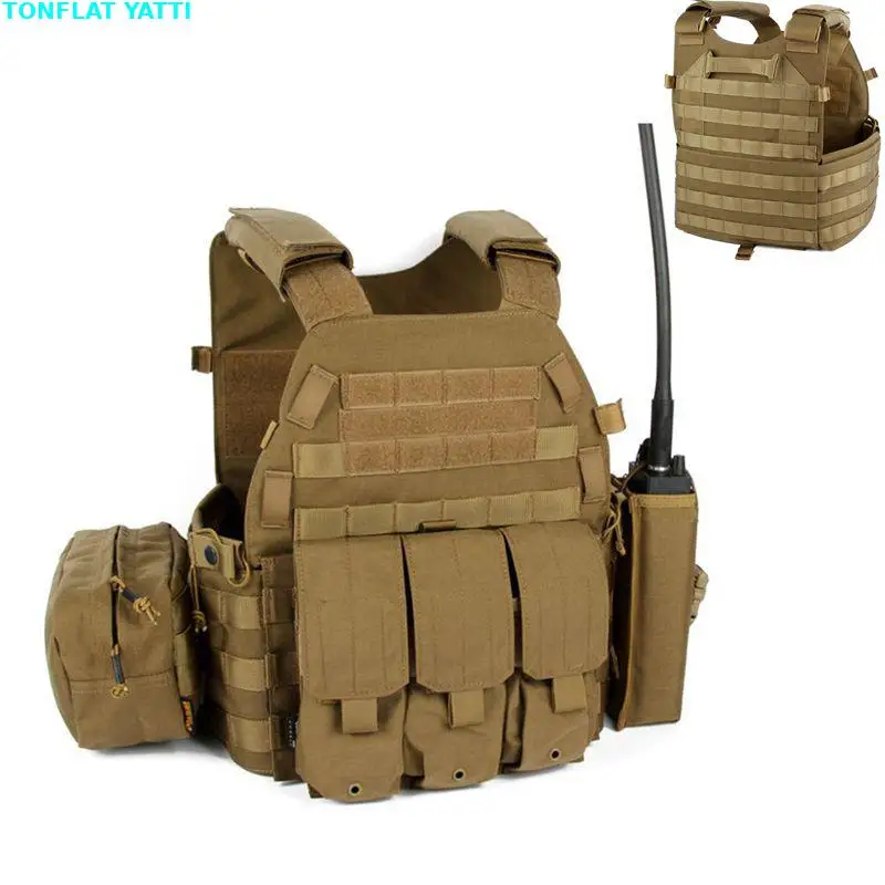 Nylon Pouch Molle Gear Tactical Vest Body Armor Hunting Plate Carrier Airsoft Accessories 6094 Combat War Cs Game Security Vest