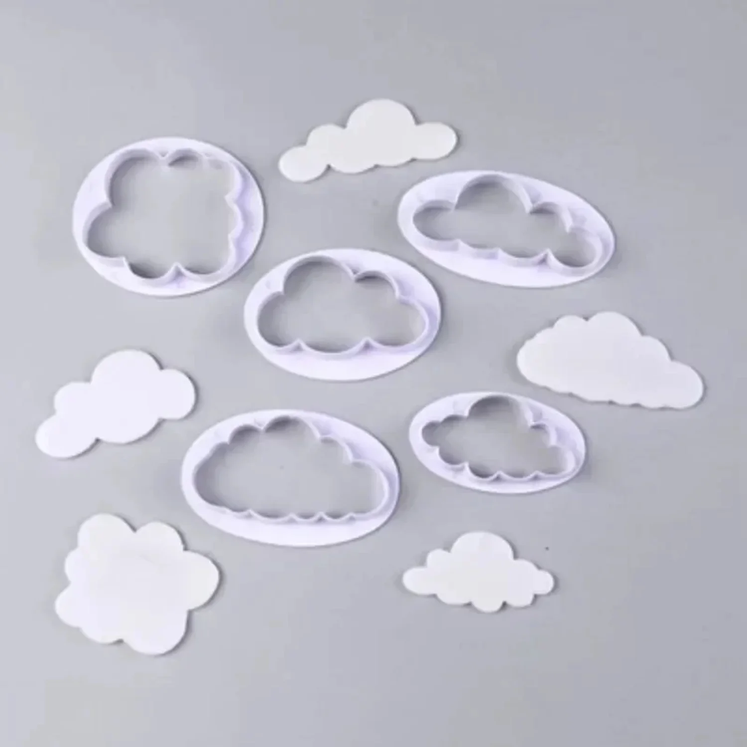 5Pcs/set Fondant Cutter Cloud Plastic Cake Cookie Biscuit Cutter Fondant Mold Fondant Cake Decorating Tools Sugar Craft