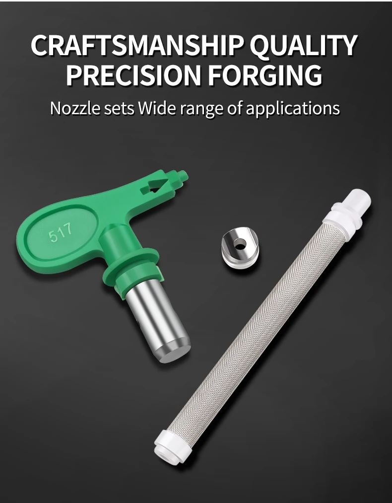 Airless-Sprühdüse 215 321 423 517 mit Spritzpistolenfilterdüse, Sprühkopf, Airbrush-Spitze für Titan Wagner Airless-Farbspritzpistole – Detail 2