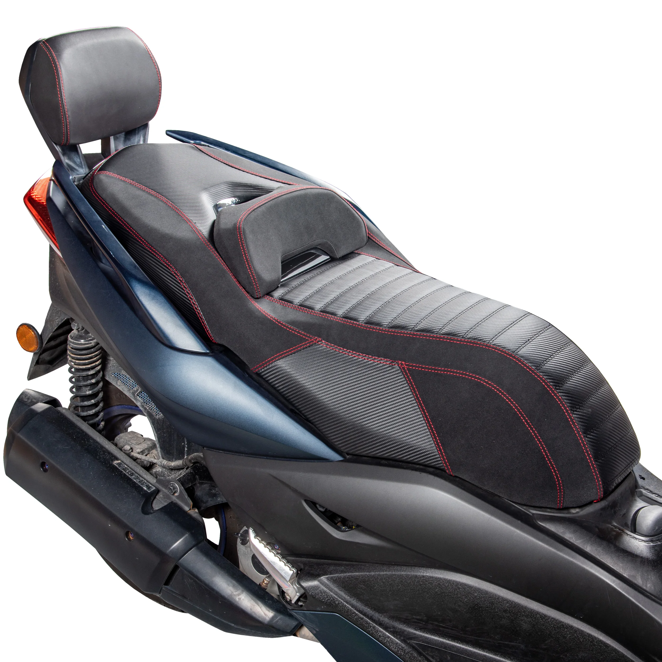 WOLFLINE One-Piece Seat Cushion for Yamaha X-MAX 300 2017-2022 Comfort Integrated Seat for Daily Commuting, Highway Cruising