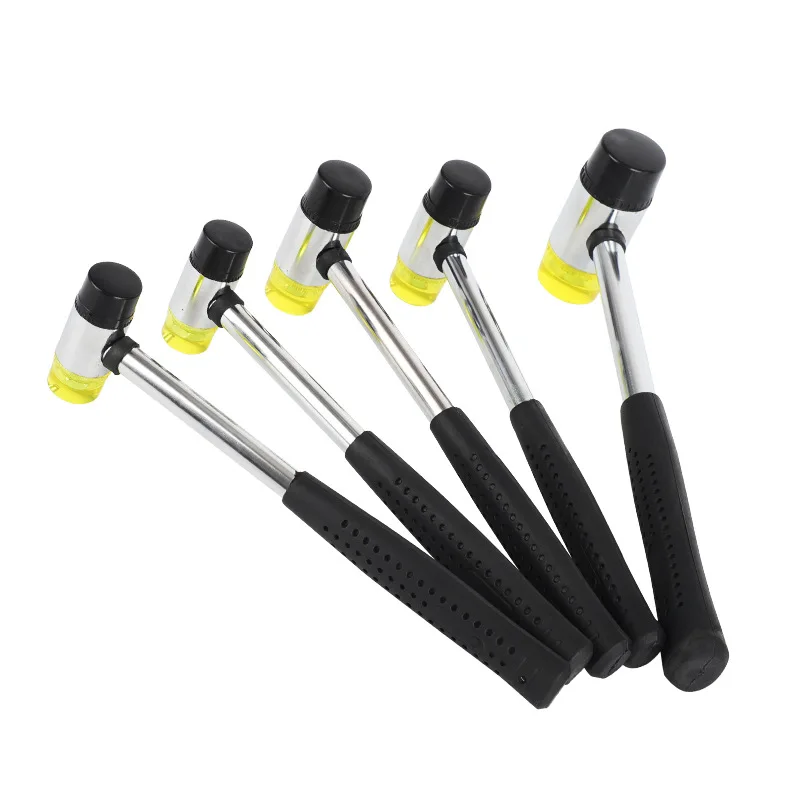 Double-Faced Soft Mallet Rubber/Nylon Hammer For Home Improvement Glazing Window Beads or Leather Punch Carving Craft DIY Tool