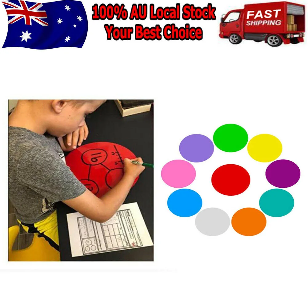 

10pcs Whiteboard Removable Vinyl Dots Dry Erase Circles Decal For School Classroom Teaching Learning Progress