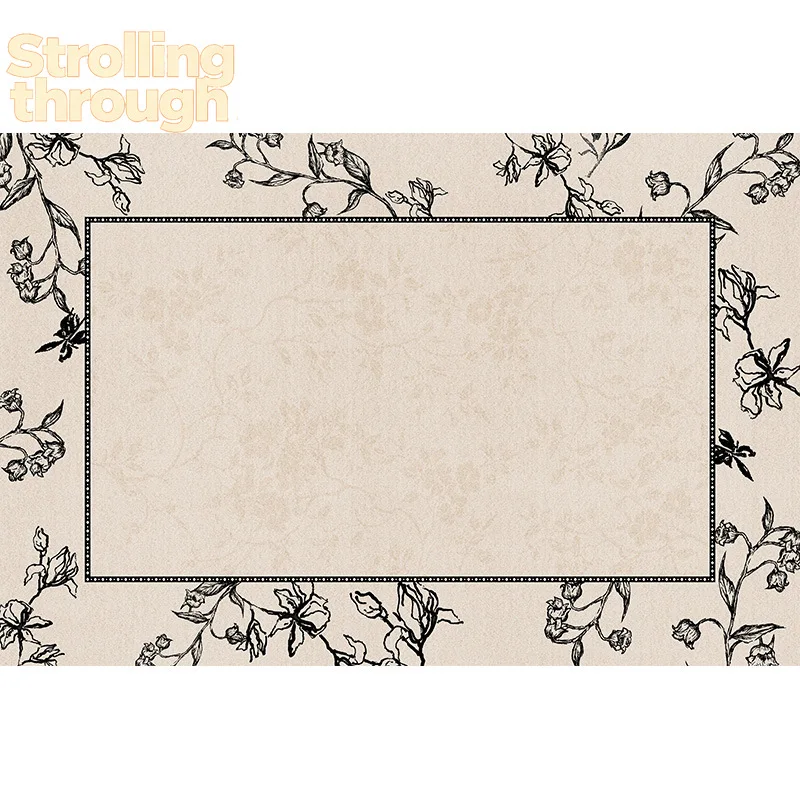 

French retro carpet living room new medieval household carpet thickened waterproof, anti-fouling and dirt-resistant bedroom