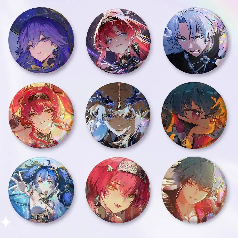 A-Wuthering Waves Anime Round Badges, Brooches, Clothing Accessories, Birthday Gifts, Anime Conventions