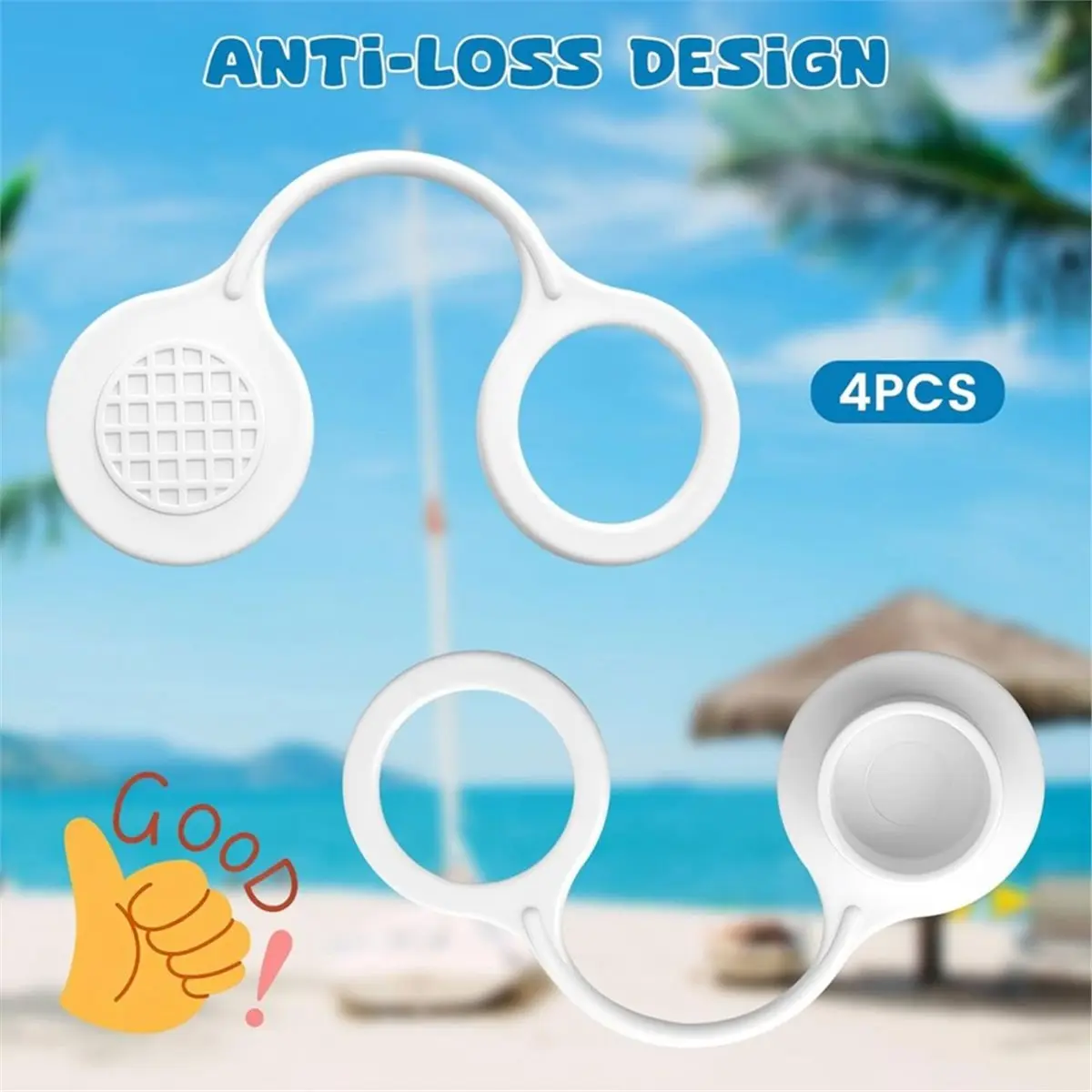 4 PCS Cooler Drain Plug Caps, Triple-Snap Plastic Drain Plug Caps Replacement Parts for 25-70 QT Ice Chest Coolers