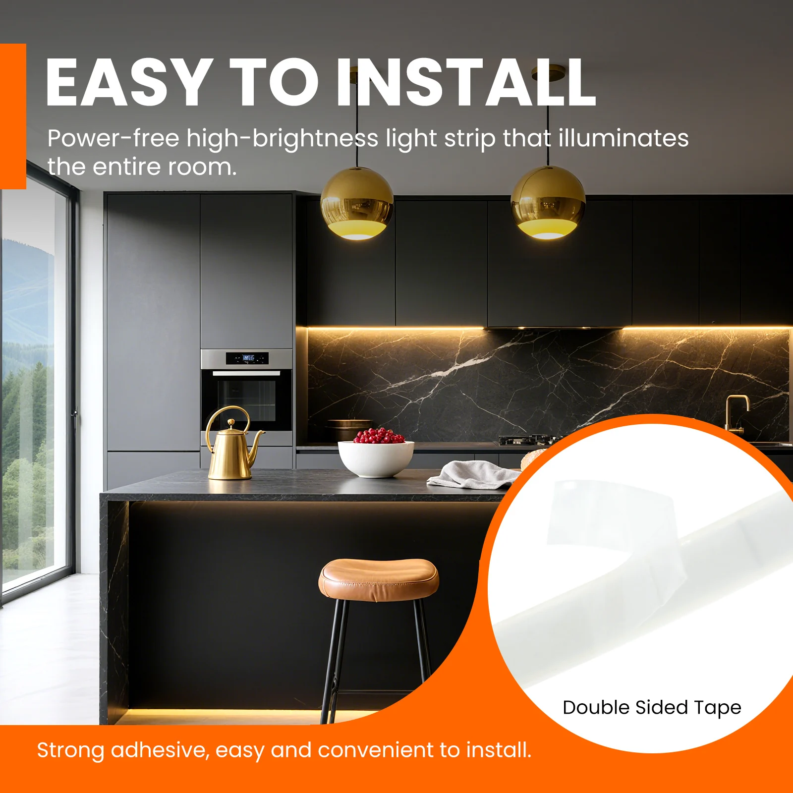 DC12V 24V COB Lampu LED Strip 320LED/M RA90 IP67 Pita LED Tahan Air untuk Kabinet Dapur Taman Tangga Pencahayaan Ruangan