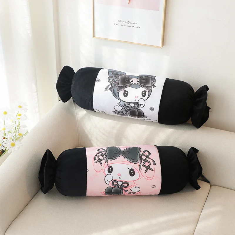 70/120cm Big Size Long Pillow Soft Comfortable Kuromi My Melody Plushies Back Cushion Cute Anime Sleeping Pillow Home Decor