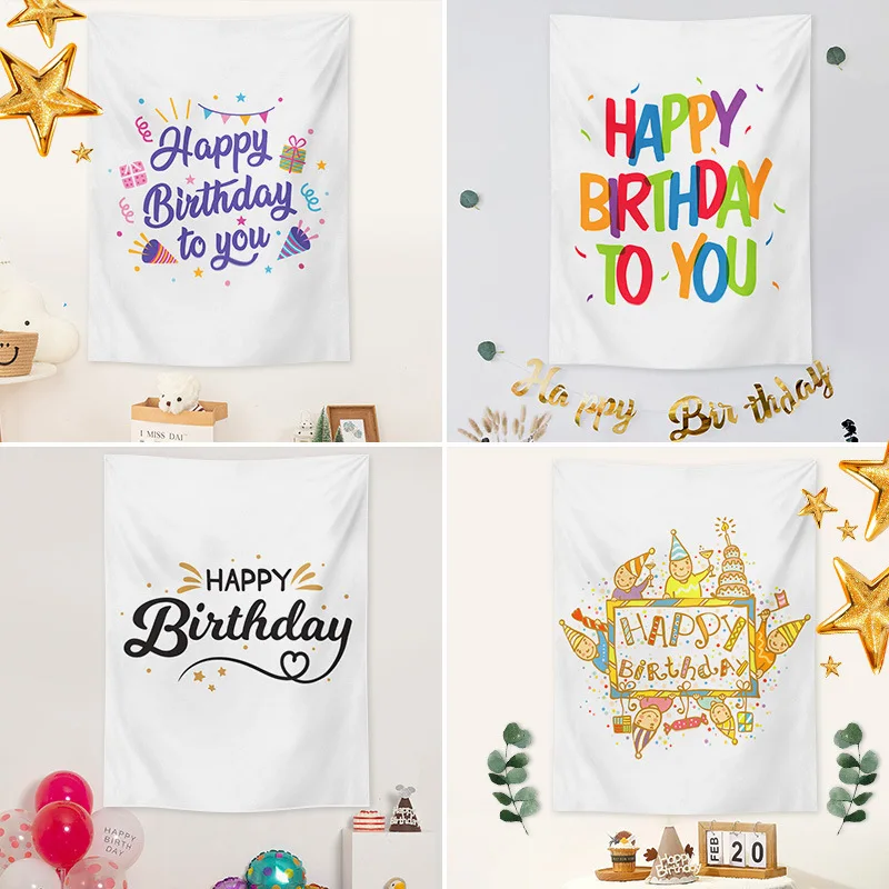 

Ins Birthday Party Backdrop, Hanging Cloth, Tapestry, Scene Arrangement, Photo Decoration, Wall Covering