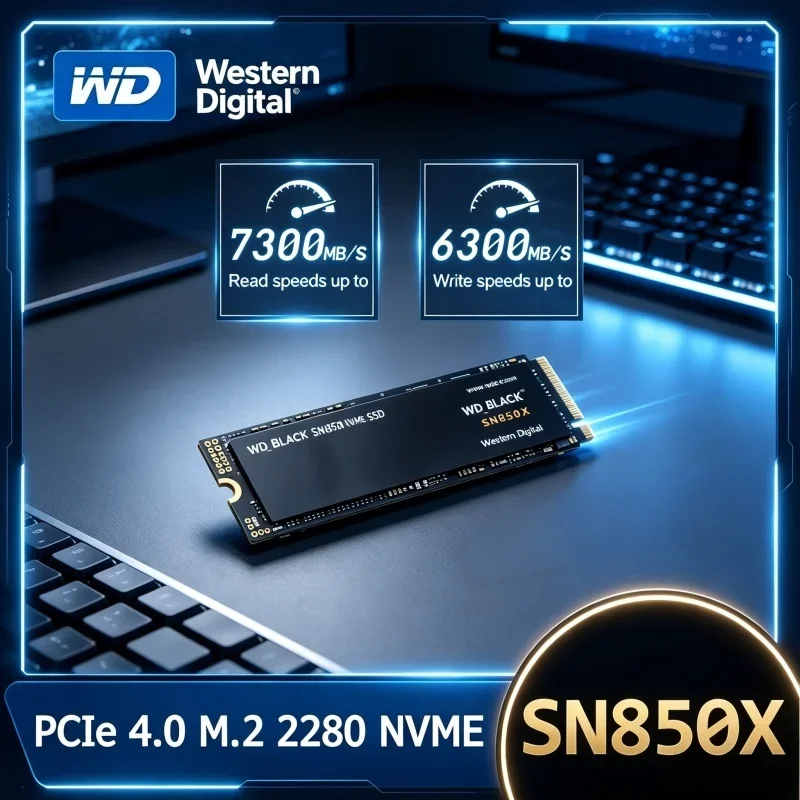 Western Digital WD_BLACK SN850X M.2 2280 1TB 2TB 4TB PCIe4.0 NVMe SSD Gaming High Speed Drive For Desktop Laptop PC Upgrade