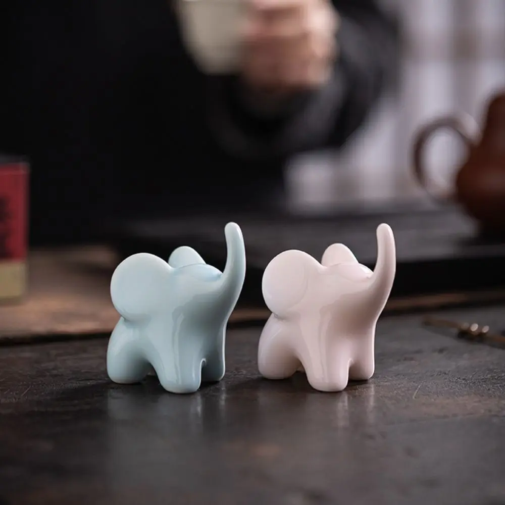 Estilo de luxo elefante cerâmica artesanato modelo ornamentos arte moderna simulado estatuetas elefante estátua colecionável