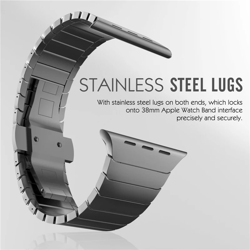 Strap For Apple watch band 41mm 45mm 44mm 40mm 42mm 38mm Stainless Steel link bracelet Wrist belt iWatch 7 6 5 4 3 2 Accessories