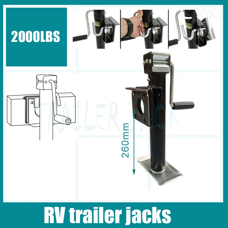 68CM Manual Side Rocker Trailer Jack 2000LBS Rv Outrigger Support Frame Lifting Daughter Parking Connector Yacht Accessories