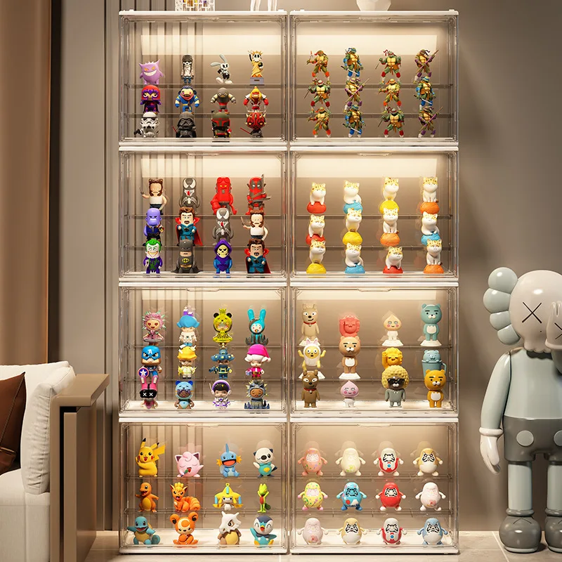 

Acrylic Display Case for Collectibles Clear Acrylic Box Showcase for Action Figures Toy&Blind Box Toys LEG Bubblegum Pop Mart