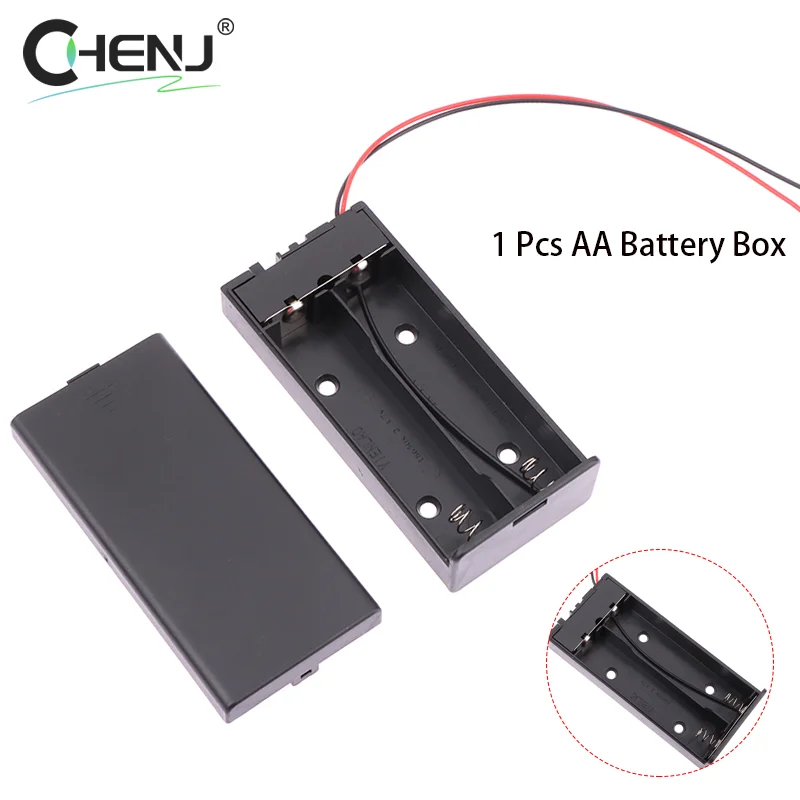 2Slot AA Battery Case 3.7V AA Battery Holder AA Box AA Battery Storage Case With Switch 18650 AA Battery Compartment With Switch