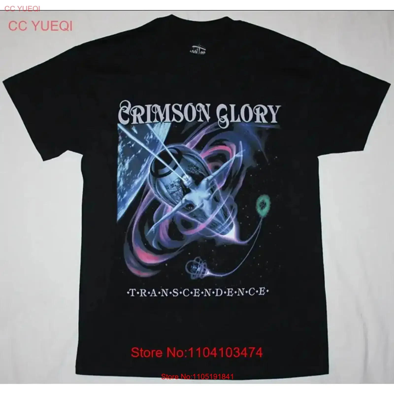 CRIMSON GLORY 1988 TRANSCENDENCE NEW BLACK T SHIRT vintage Washed Unisex Stylish graphic Comfortable Slightly fashion