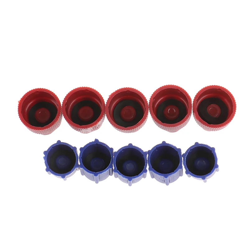 Port de charge du système AC, Service de climatisation de voiture, Protection en plastique, Anti-poussière, Couvercle latéral bas et haut, 13mm et 16mm, R134A, 10 pièces par ensemble