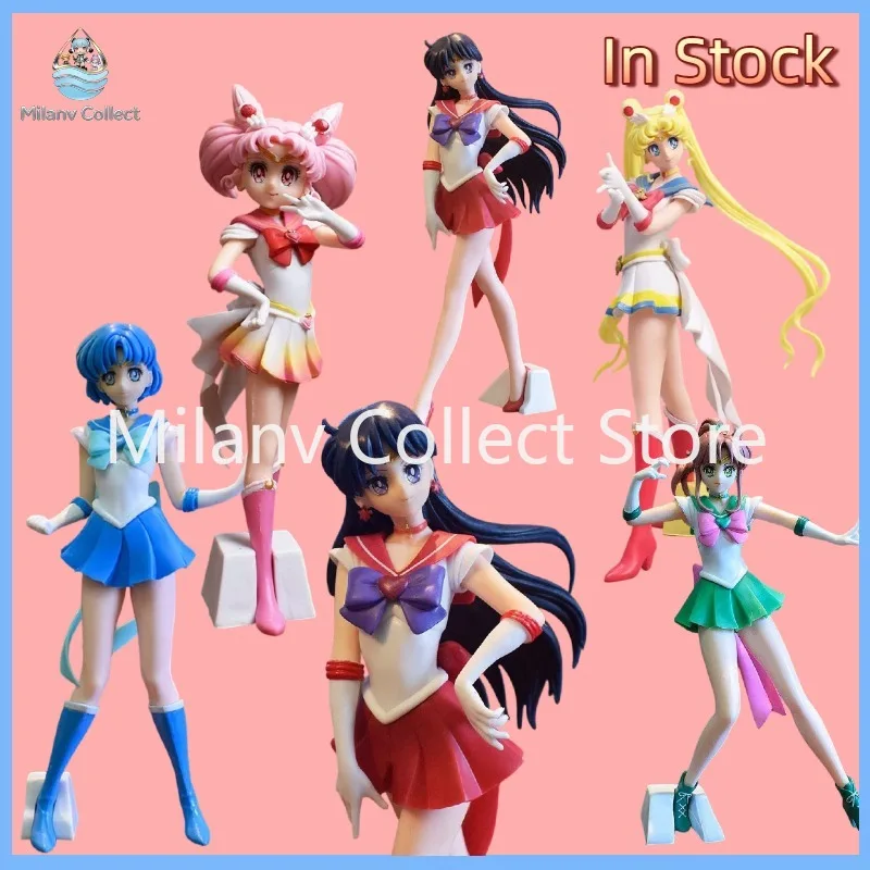 Sailor Moon Anime Figure Kawaii 22cm Sailor Saturn Mars Mercury Jupiter Venus Action Figurine Collectible Kids Toys Model Gifts