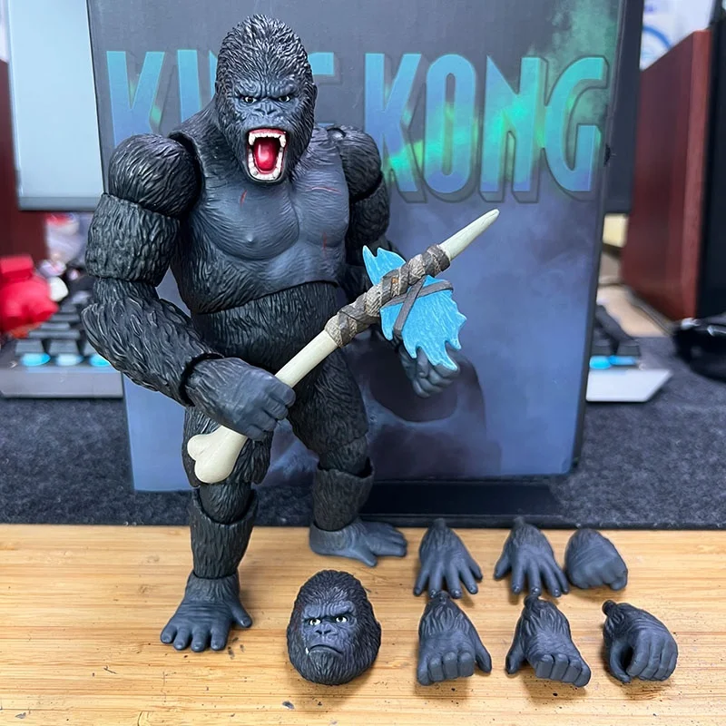 

Hot New King Kong Monsters Anime Action Figure Godzilla: Battle Of King Kong Skull Island Collection Models Ornaments Gift Toys