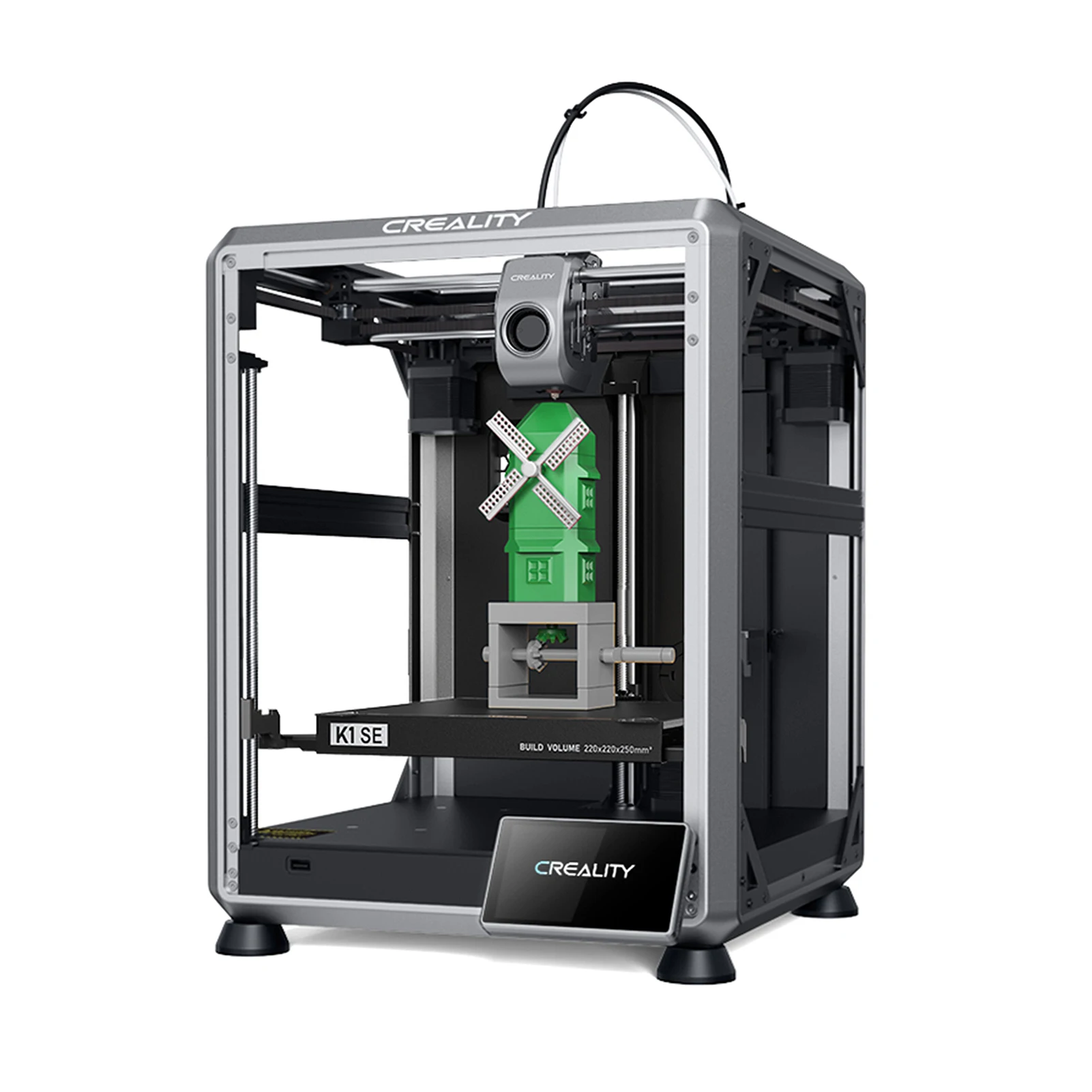 طابعة Creality K1 SE ثلاثية الأبعاد ثنائية العتاد محرك مباشر الطارد التسوية التلقائية هيكل CoreXY 600 مللي متر/ثانية آلة طباعة ثلاثية الأبعاد عالية السرعة