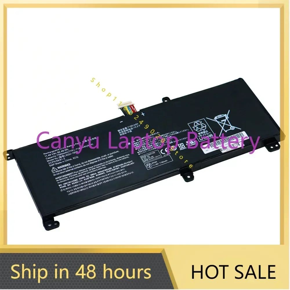 

2024 New SQU-1609 SQU-1611 For HASEE 31CP5/58/81-2 Bateria akku 11.49V 82.49Wh 7180mAh Laptop battery