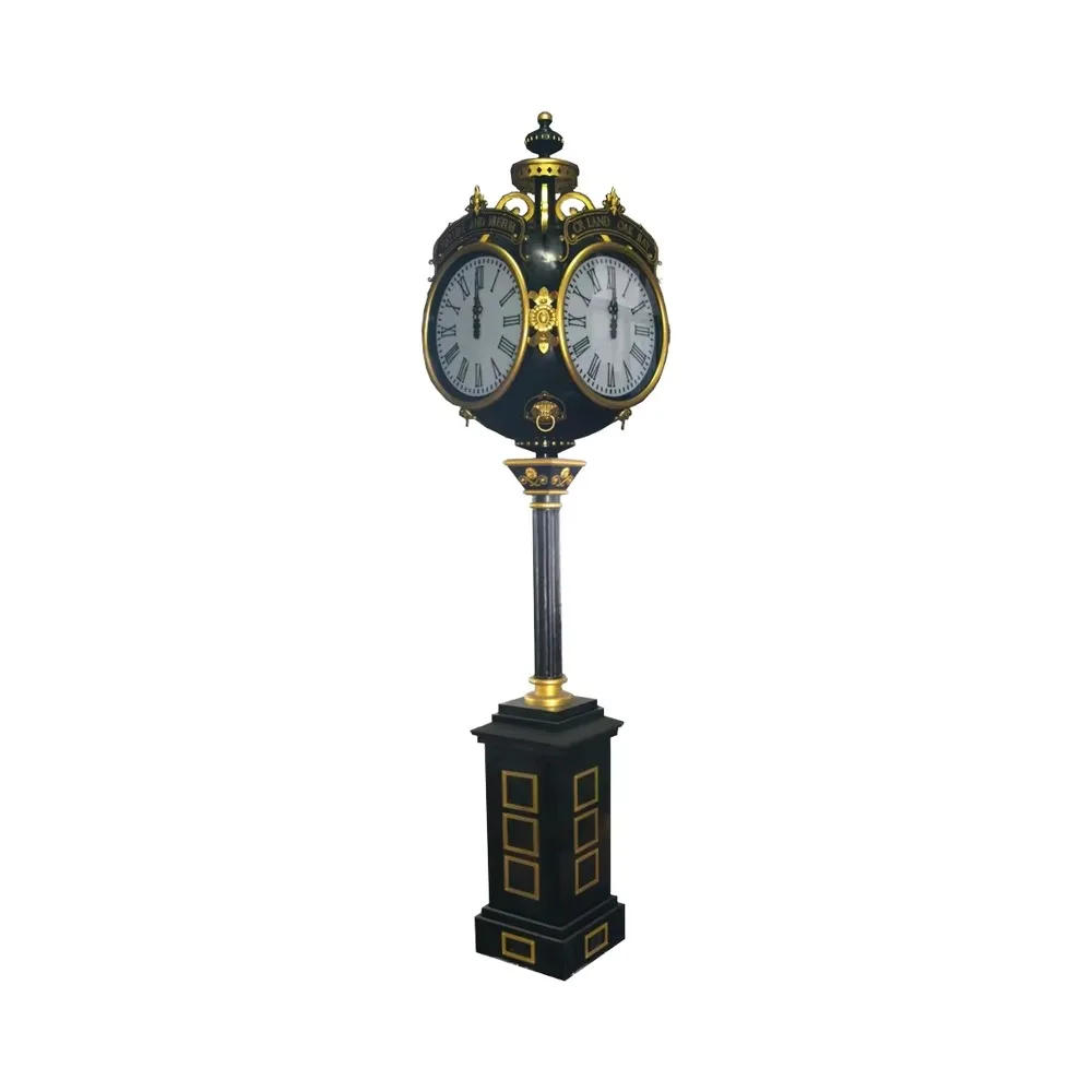 Custom Automatic Time Tracking Street Clock Stainless Steel Synchronized Contemporary Pin Display from Clock