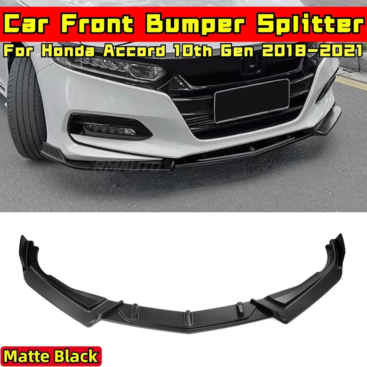 Accord Bumper Guard Matte Black Combat Style Rear Bumper Diffuser Body Kit For Honda Accord 10th Gen 2018-2021 Car Accessories