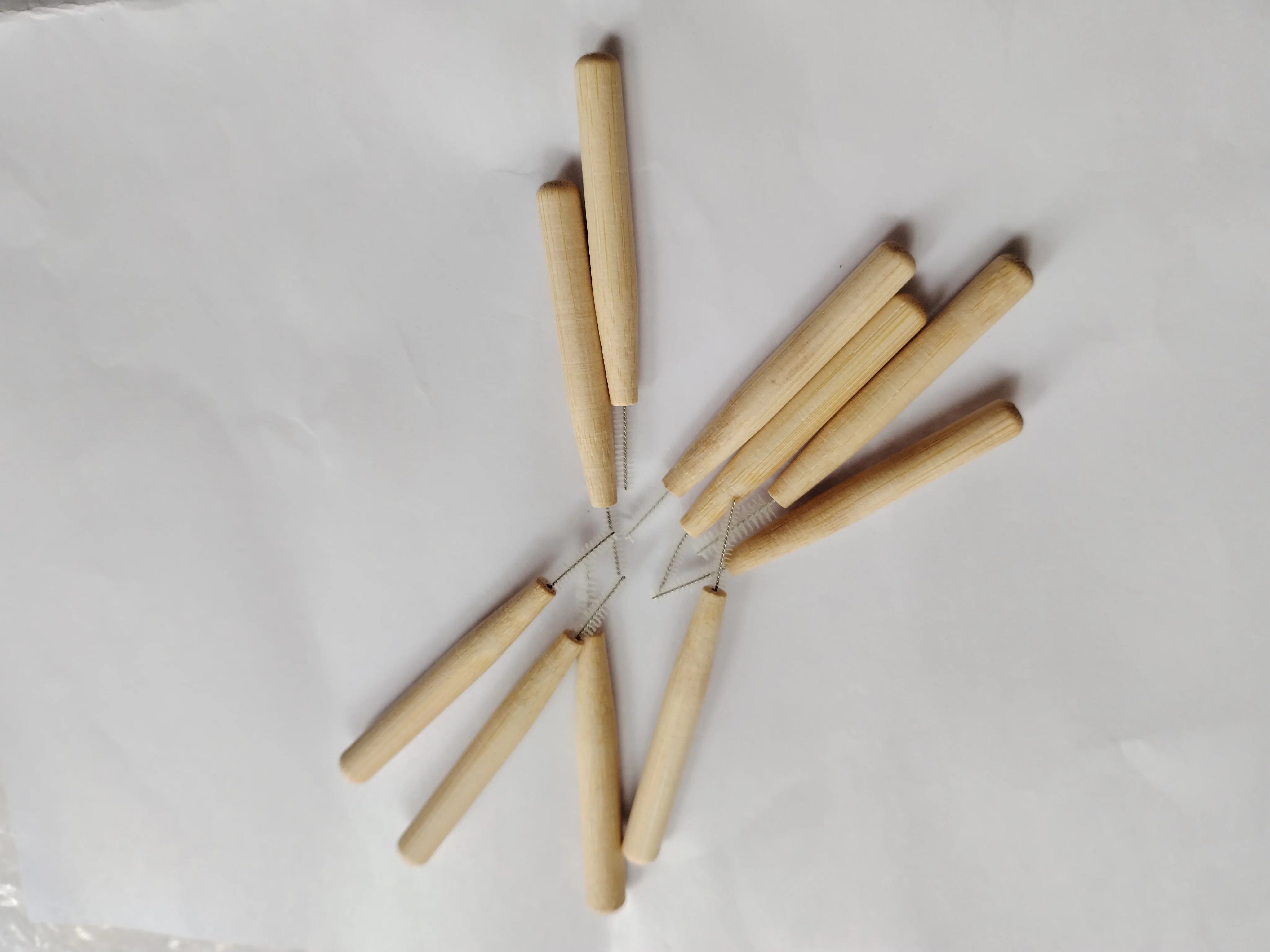 10pcs Bamboo Handle Interdental Brush Bamboo Braces Brush Tooth Flossing Head Oral Dental Hygiene Flosser Cleaners Toothpick