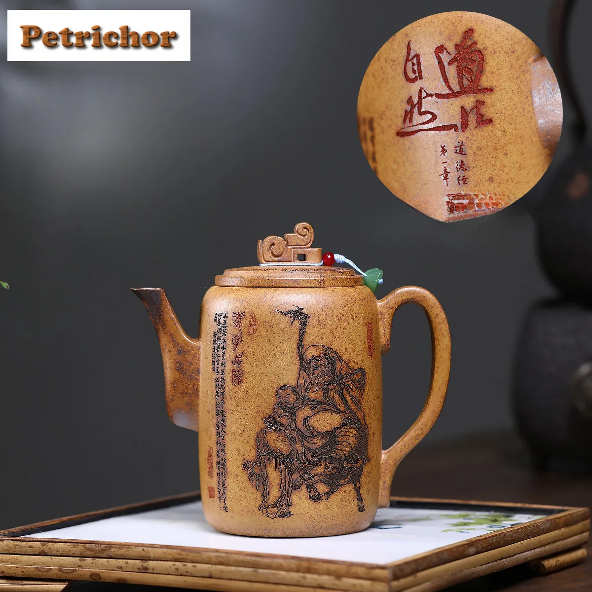 

400ml Boutique Yixing Purple Clay Teapots Handmade Pot Raw Ore Wood-fired Porcelain Mud Kettle With Strainer Zisha Tea Set Cha